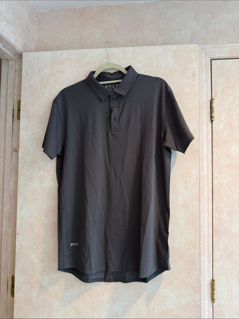 BYLT Basics Men's Charcoal Performance Polo